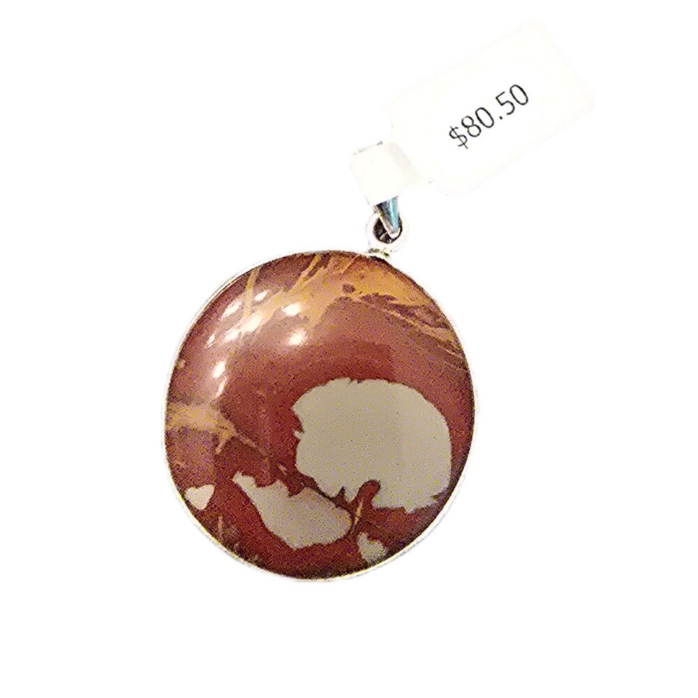 One-of-a-Kind Natural Noreena Jasper Pendant in Sterling Silver